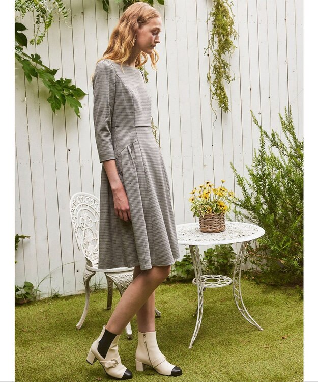 TOCCA 【洗える】MEMORY OF AUTUMN ドレス ブルー系