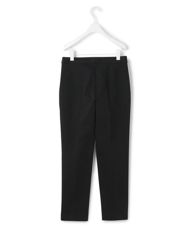 ICB 【洗える】コットンコンプレッシャー ストレートパンツ ブラック系