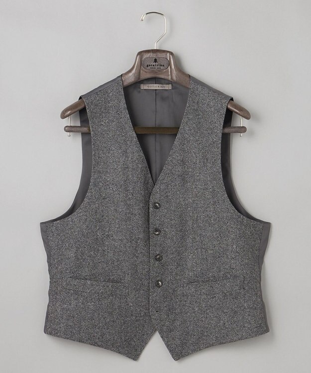 GOTAIRIKU RENEWOOL_CASHMEREベスト ライトグレー系8