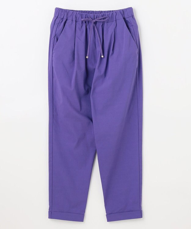 ANY L 【接触冷感/ウエストゴム/ストレッチ】クールタッチタックパンツ パープル