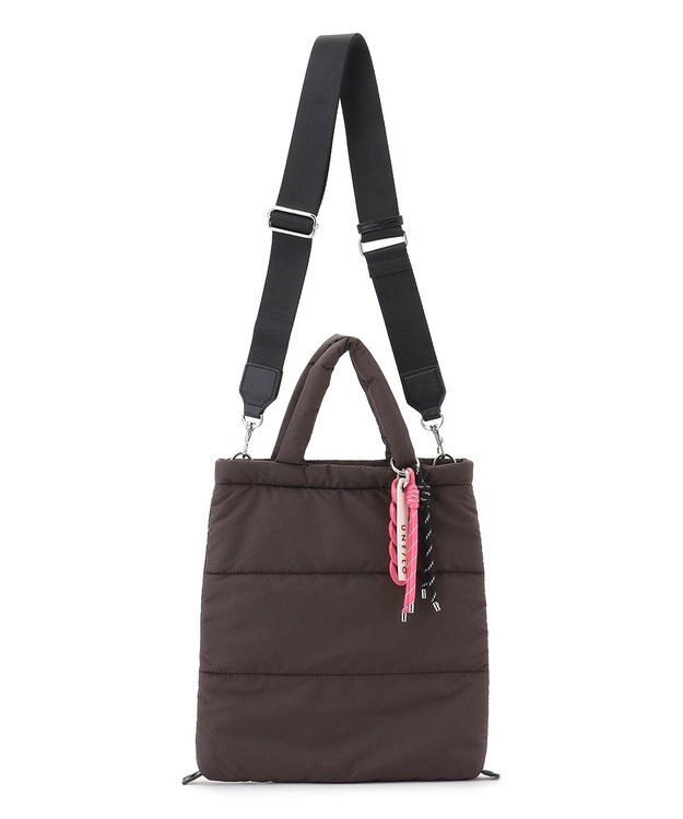 UNFILO パデッド ミニトートバッグ ブラウン