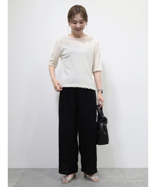 AMERICAN HOLIC シアーベロアＴシャツ Ivory