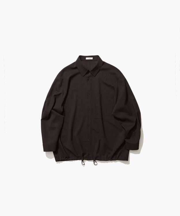ATON WOOL LAWN | CPOジャケット CHARCOAL GRAY