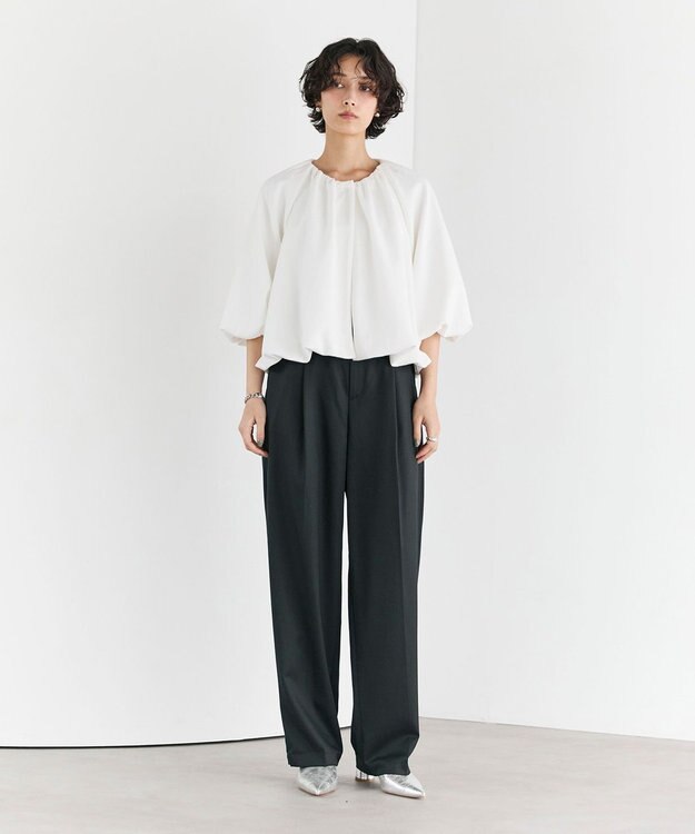 #Newans 素材が変わり新登場！ウエスト調整可ワイドチノパンツ ブラック系