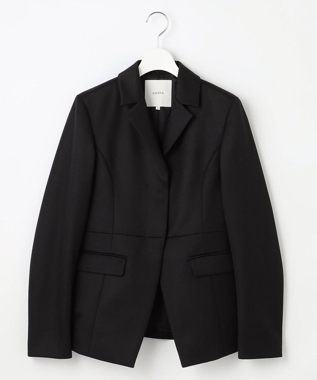 23区 【エステータ】CANONICO カバートクロス ジャケット ブラック