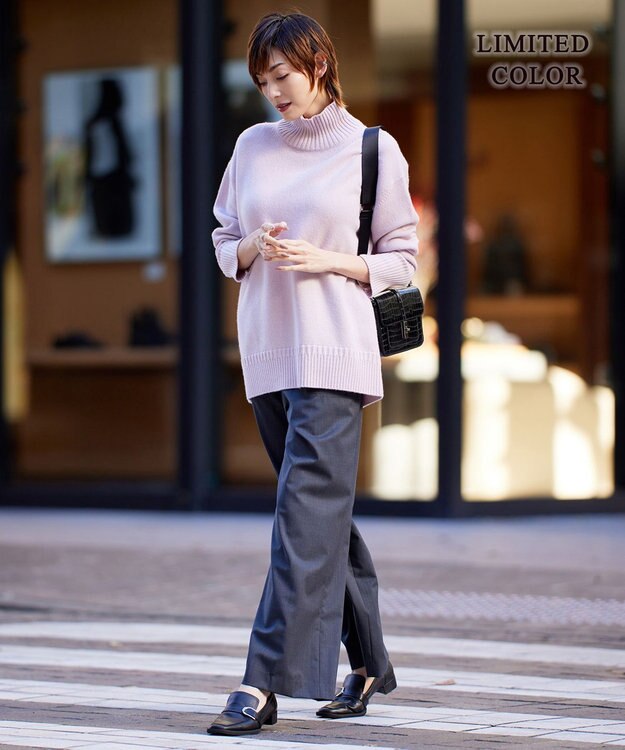 ICB 【新色追加・WEB限定カラーあり】 ソフトカシミヤミックス ハイネックニット ピンク系［WEB限定］