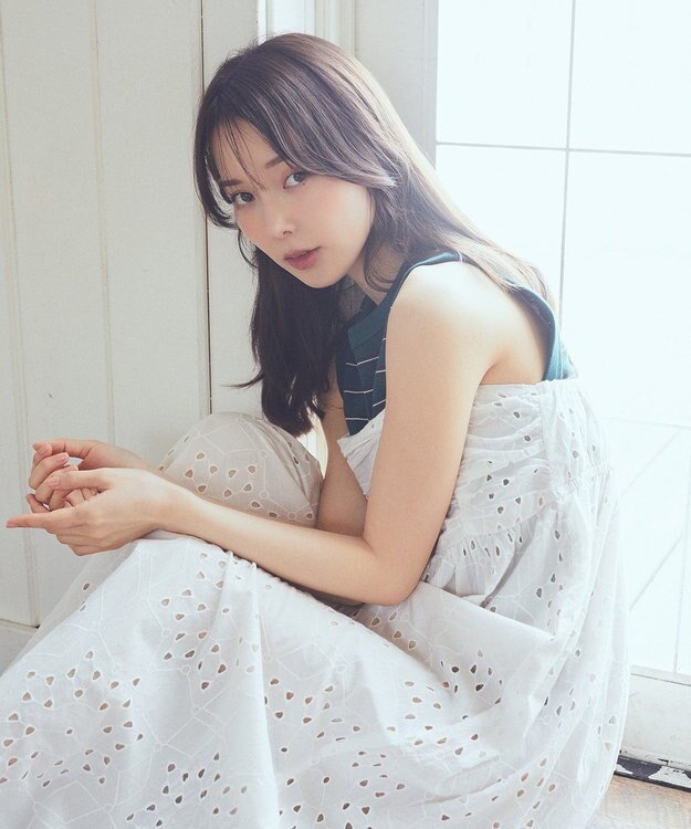 earth music&ecology リブタンクトップ Border Green