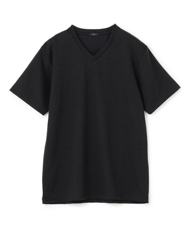 JOSEPH HOMME ハイゲージリネンジャージー　Vネックカットソー ブラック系