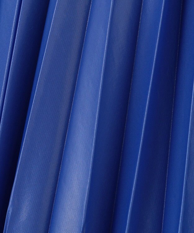 ICB 【洗える】 レザーライクシアープリーツ スカート ブルー系