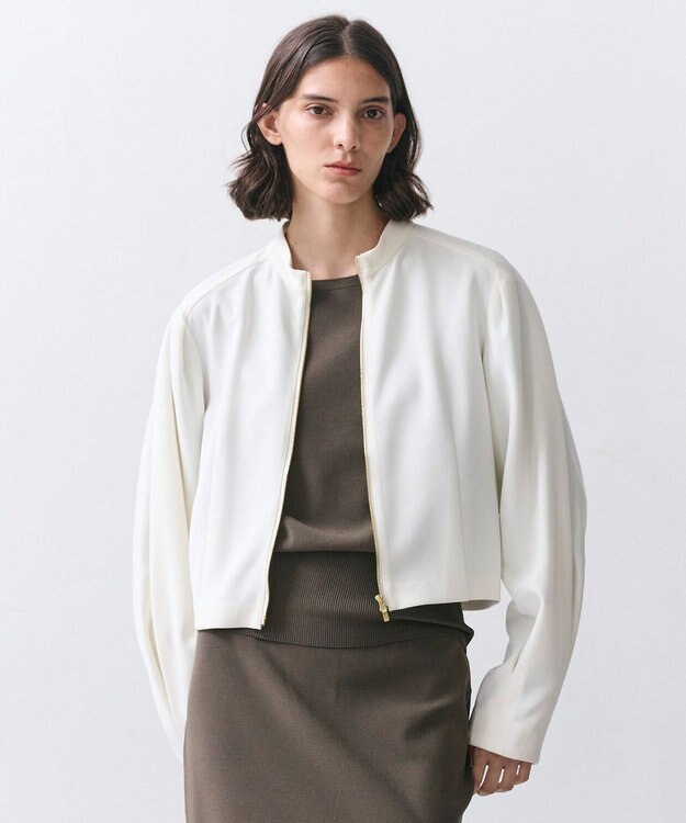 BEIGE， RUE / ドライタッチコンパクトブルゾン Ecru