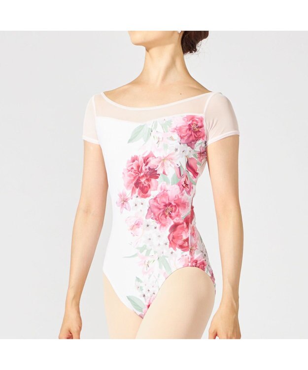 Chacott 【MAY NAGAHISA】キャップスリーブレオタード ラズベリープリント