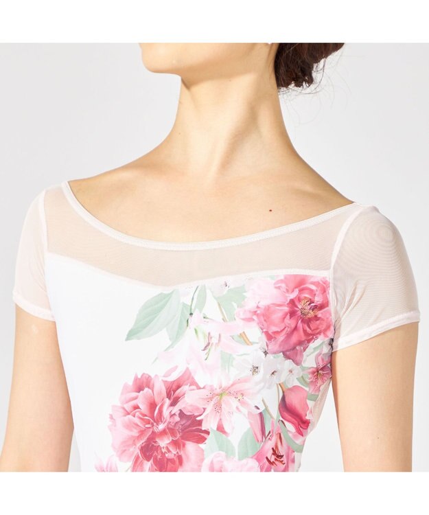 Chacott 【MAY NAGAHISA】キャップスリーブレオタード ラズベリープリント