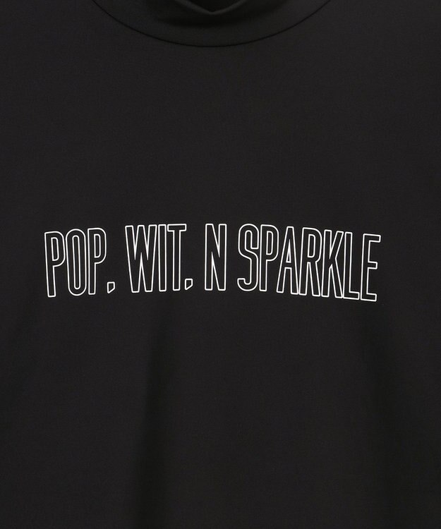 PW CIRCULUS 【吸水速乾 /  UV遮蔽率99.9% UVカット / ストレッチ】【MEN】アニマルグラフィックロングスリーブモックT  ゴルフ ブラック系