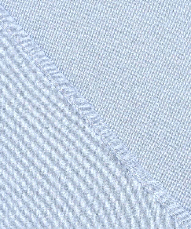 ANY 【新色追加】スキッパーネック袖タックブラウス ライトブルー