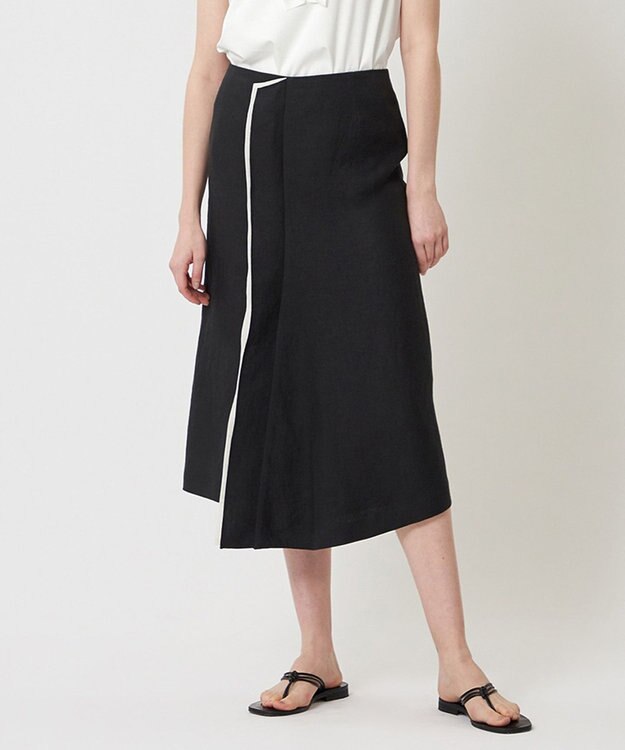 BEIGE， CHESTNUT / デザインスカート Black