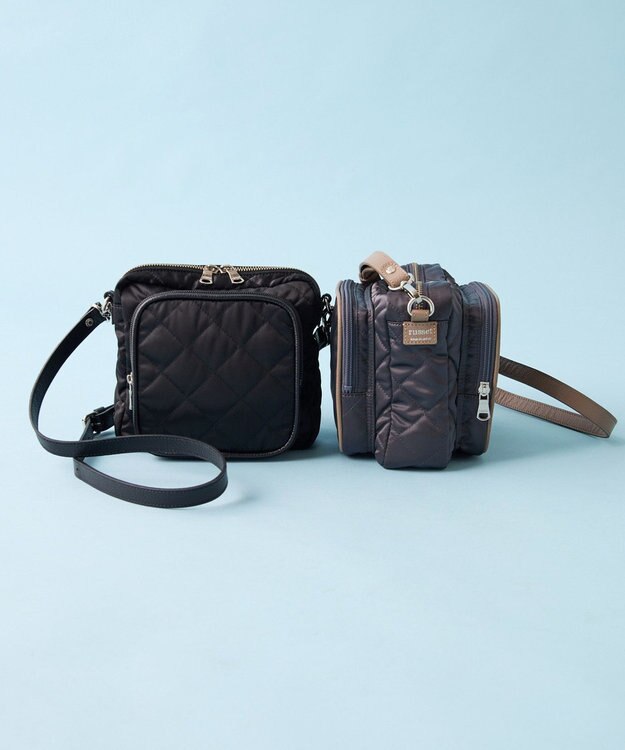 russet 【2025AW新作】キルティングスクエアショルダーバッグ(SF-257) Black