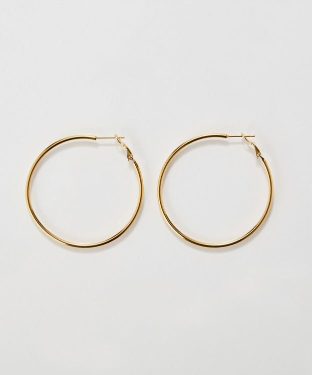 Phoebe 【金属アレルギー対応】ライトフープピアス　ゴールド/ステンレス/大振り ゴールド