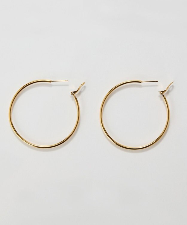 Phoebe 【金属アレルギー対応】ライトフープピアス　ゴールド/ステンレス/大振り ゴールド