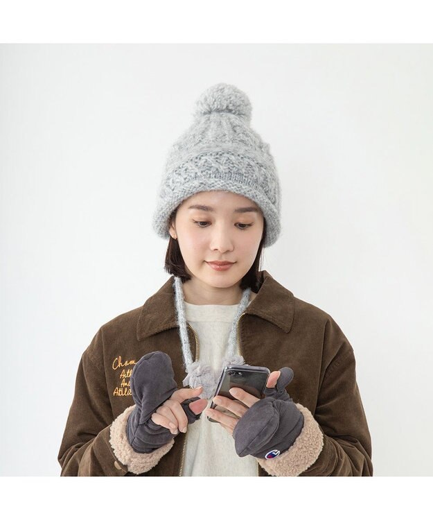 林八百吉商店 Champion　スエードボアミトングローブ チャコール