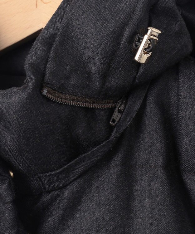 組曲 S ライトタフタショートダウンコート チャコールグレーツイード系5