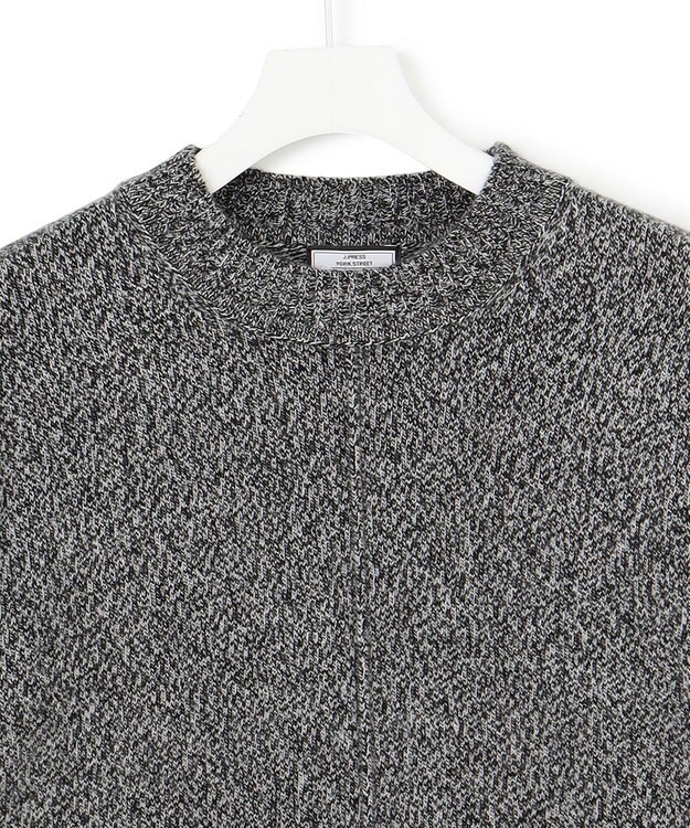 J.PRESS YORK STREET 【UNISEX】ウールカシミヤ クルーニット ブラック系1