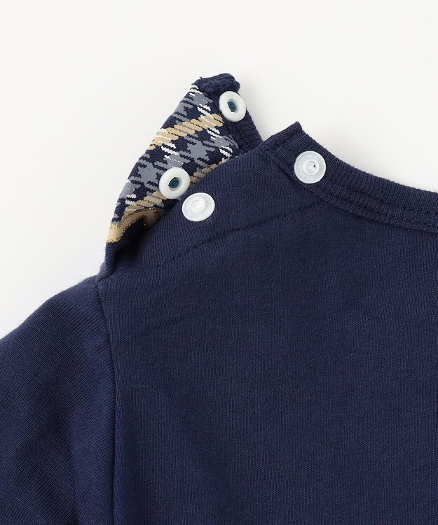 組曲 KIDS 【80-100㎝】トロンプルイユロン Tシャツ ネイビー系