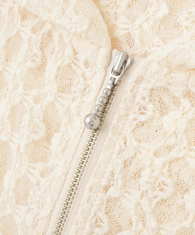 earth music&ecology レースパーカー Ivory