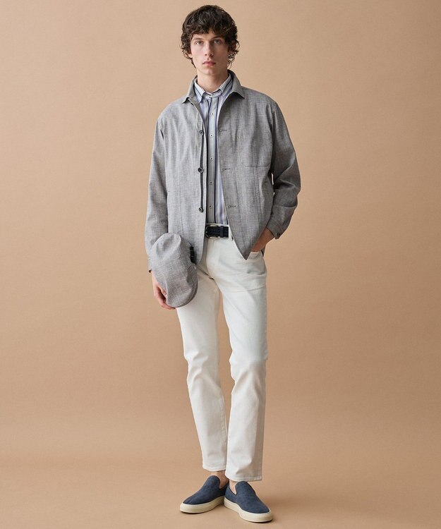 JOSEPH ABBOUD 【キングサイズ・2WAYストレッチ/JAPANファブリック】２WAYストレッチデニム 26SSモデル ホワイト系