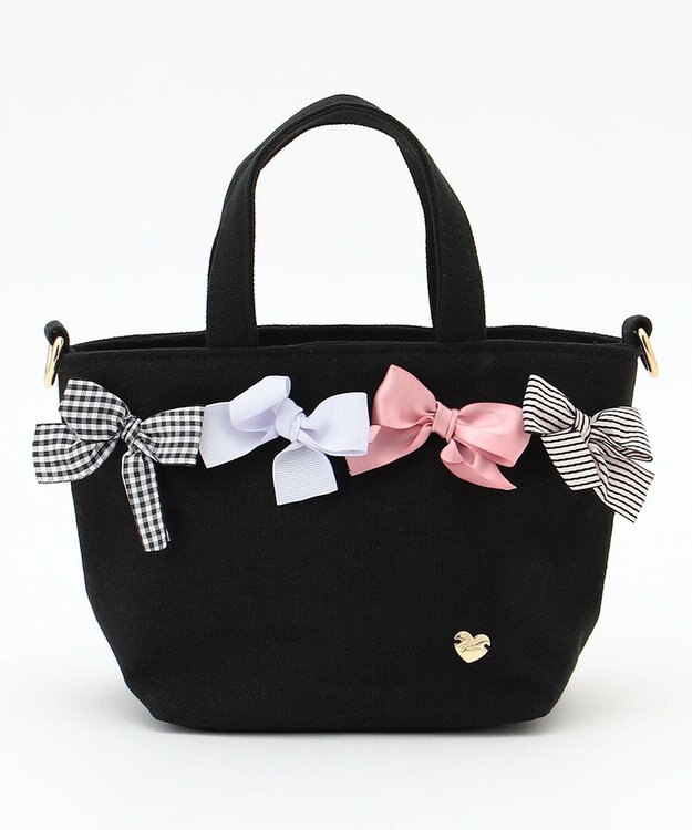 ANY KIDS リボン付き 2WAY バック ブラック