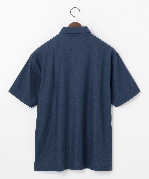 JOSEPH ABBOUD MOUNTAIN 【SPACE／UNISEX】オーガニックスラブプレーティング天竺 ポロシャツ ブルー系