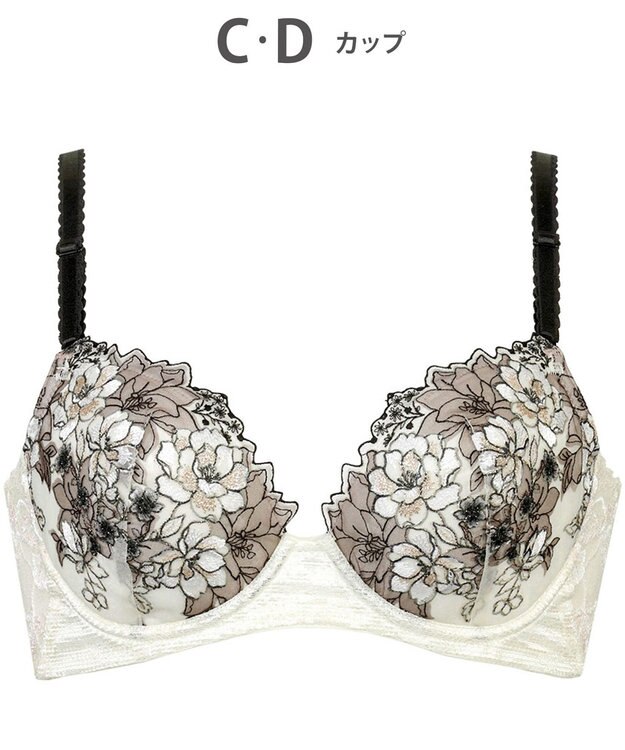 Wing ブラジャー 背中の段差をスムージング 脇高設計 胸ふっくら 【後ろ姿きれいブラ】 ブラ KB2721 ウイング／ワコール クリーム