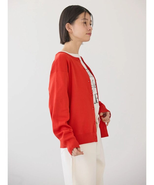 AMERICAN HOLIC エコカルットクルーネックカーディガン Red