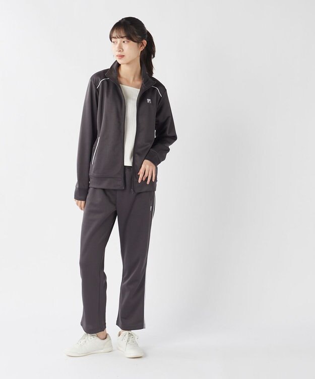 FILA GOLF／marie claire 【FILA GOLF】イージーフィットロングパンツ チャコールグレー