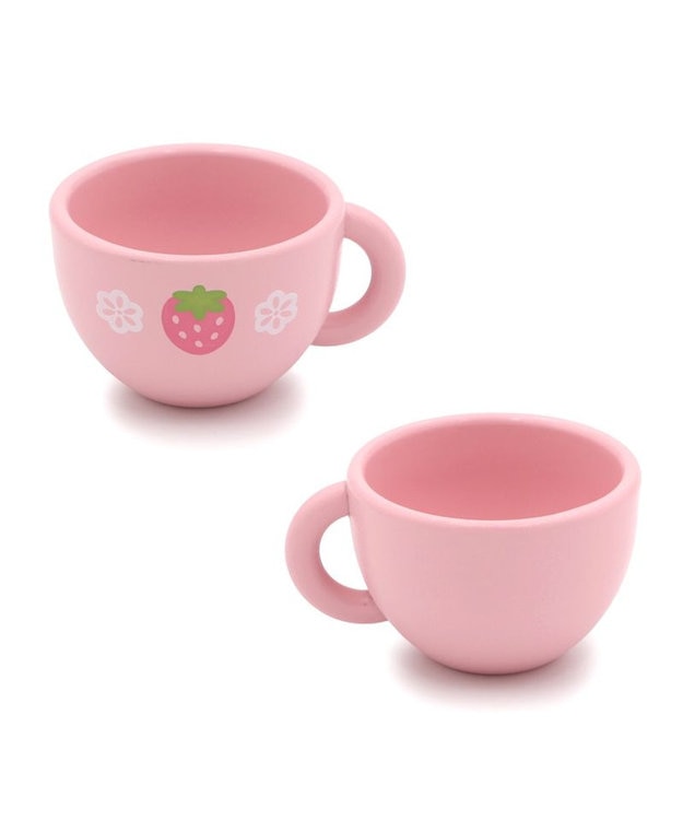 Mother garden マザーガーデン 野いちご ままごと カップ＆お皿 ピンク