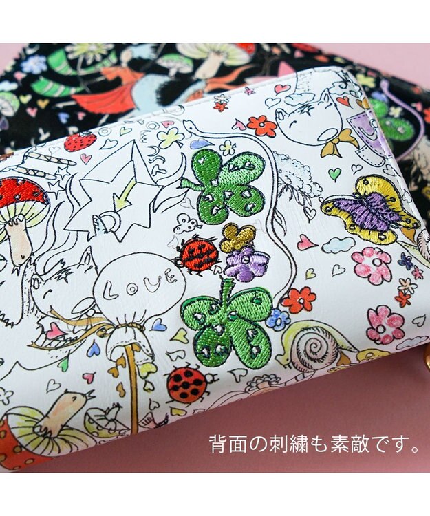 tsumori chisato CARRY ナチュラルラブ 財布 長財布 ラウンドファスナー ホワイト