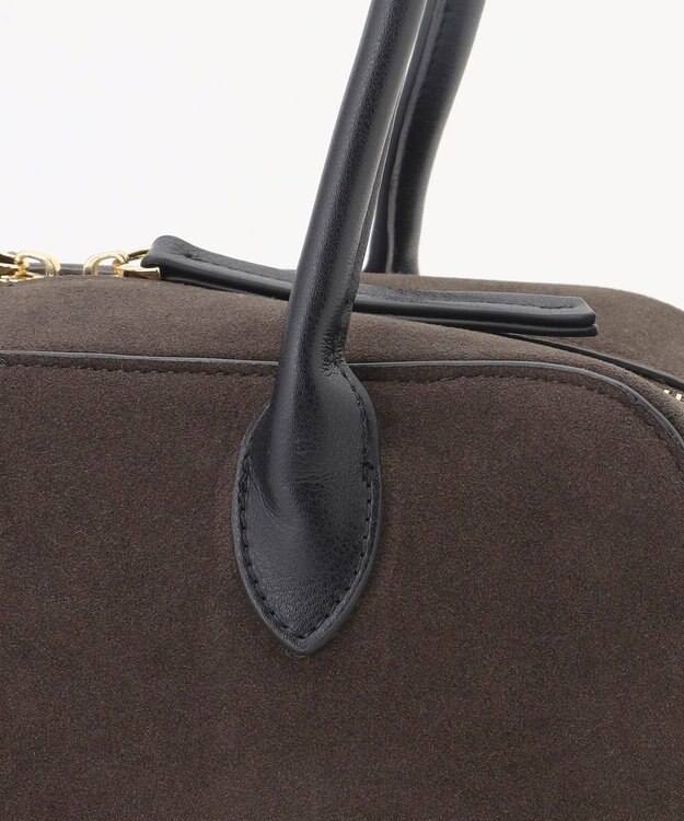 自由区 【SHIHOさん着用】スエードライクボストン バッグ スレート