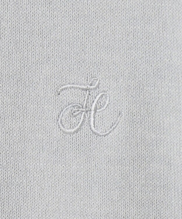 Feroux 配色襟パワショル ニット ライトグリーン系