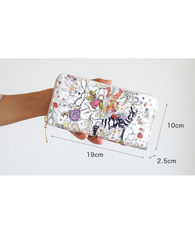 tsumori chisato CARRY ナチュラルラブ 財布 長財布 ラウンドファスナー ホワイト