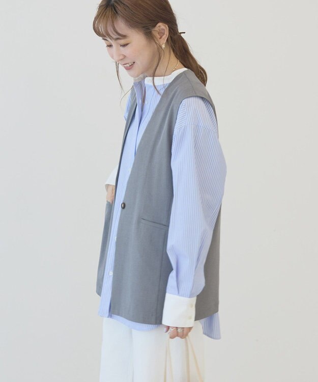 AMERICAN HOLIC Ｖネックジレ Gray Mixture