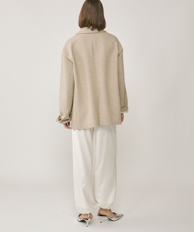 GRACE CONTINENTAL ヘリンボーンツイードジャケット ベージュ