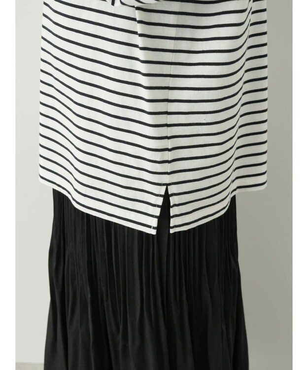 earth music&ecology トリカラーボーダーロンＴＥＥ Off White