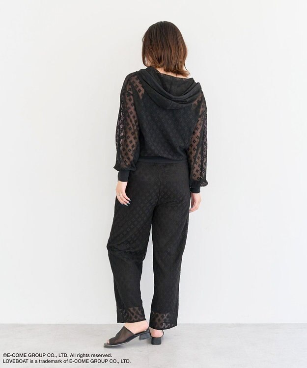 Green Parks ■ＬＯＶＥＢＯＡＴ　フラワーメッシュパンツ Black