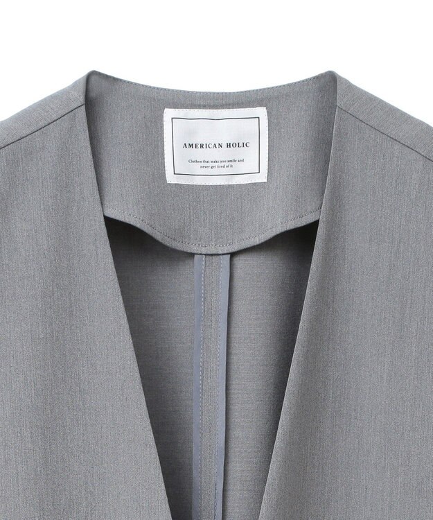 AMERICAN HOLIC Ｖネックジレ Gray Mixture