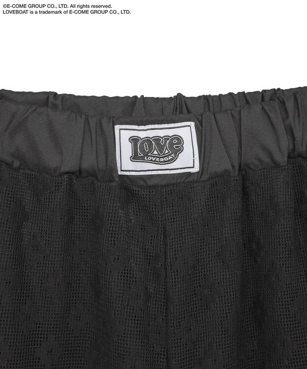 Green Parks ■ＬＯＶＥＢＯＡＴ　フラワーメッシュパンツ Black
