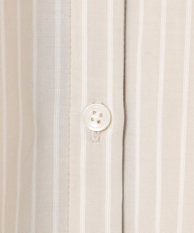 自由区 L エンブロイダリーブロードバンドカラー ブラウス フラックス×オフ