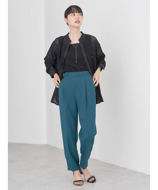 earth music&ecology シャーリングタンクトップ Black