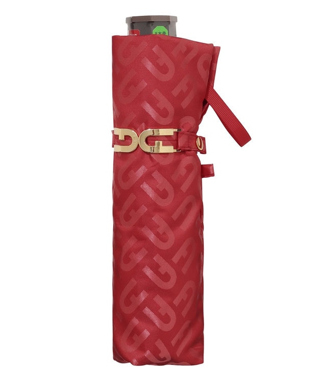 MOONBAT 【耐風】FURLA 折傘 アーチロゴ レッド