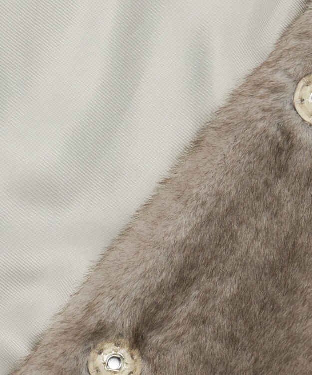 23区 L 【GOLD LABEL】ECOPEL フォギーカラー ファーブルゾン ライトグレー系