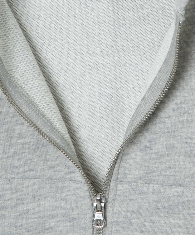 WEGO ショートジップパーカー 杢グレー