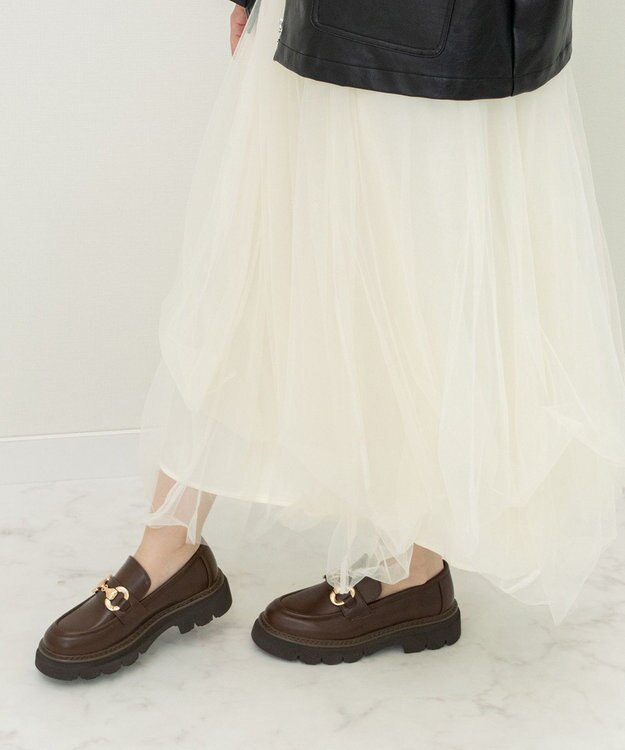 Bridget Birkin 【Bridget Birkin】ダブルステッチビットローファー ダークブラウン